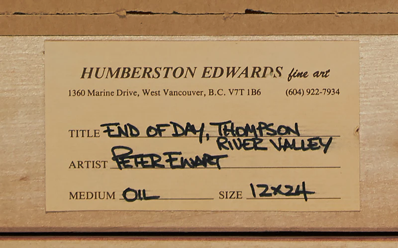Peter Maxwell Ewart, End of Day, Thompson River Valley, oil on canvas board - view 2