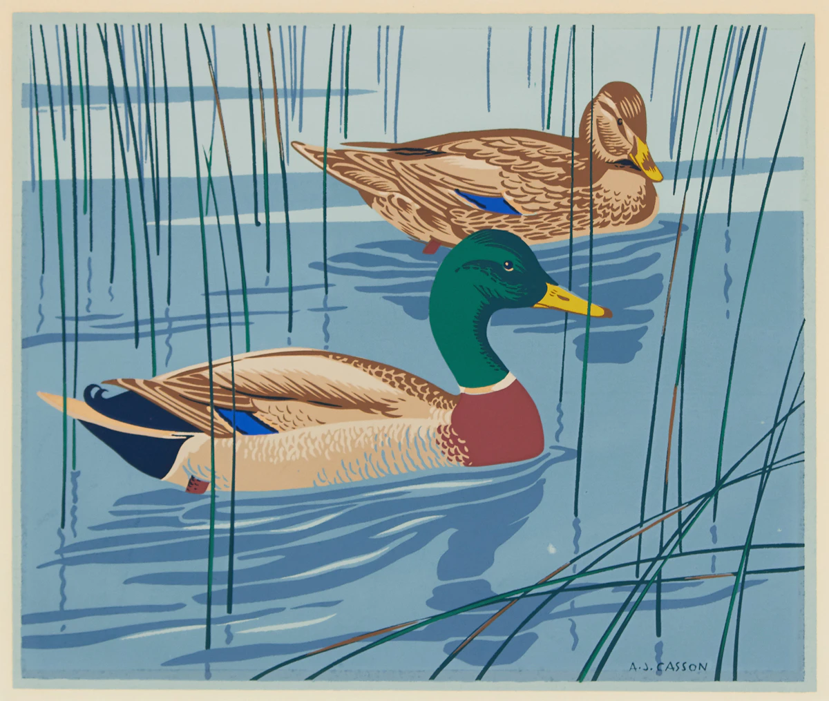 Alfred Joseph Casson, The Common Mallard, colour silkscreen