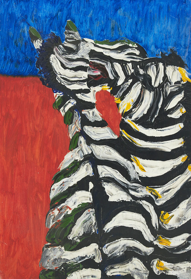 Clifford Maracle, Two Zebras