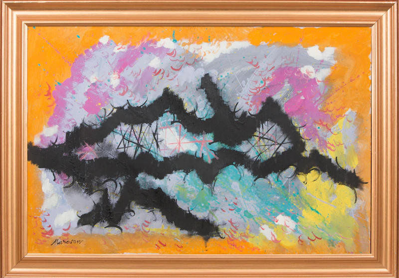 Julius Gyula Marosan, Untitled Abstract Composition, oil on canvas - view 2