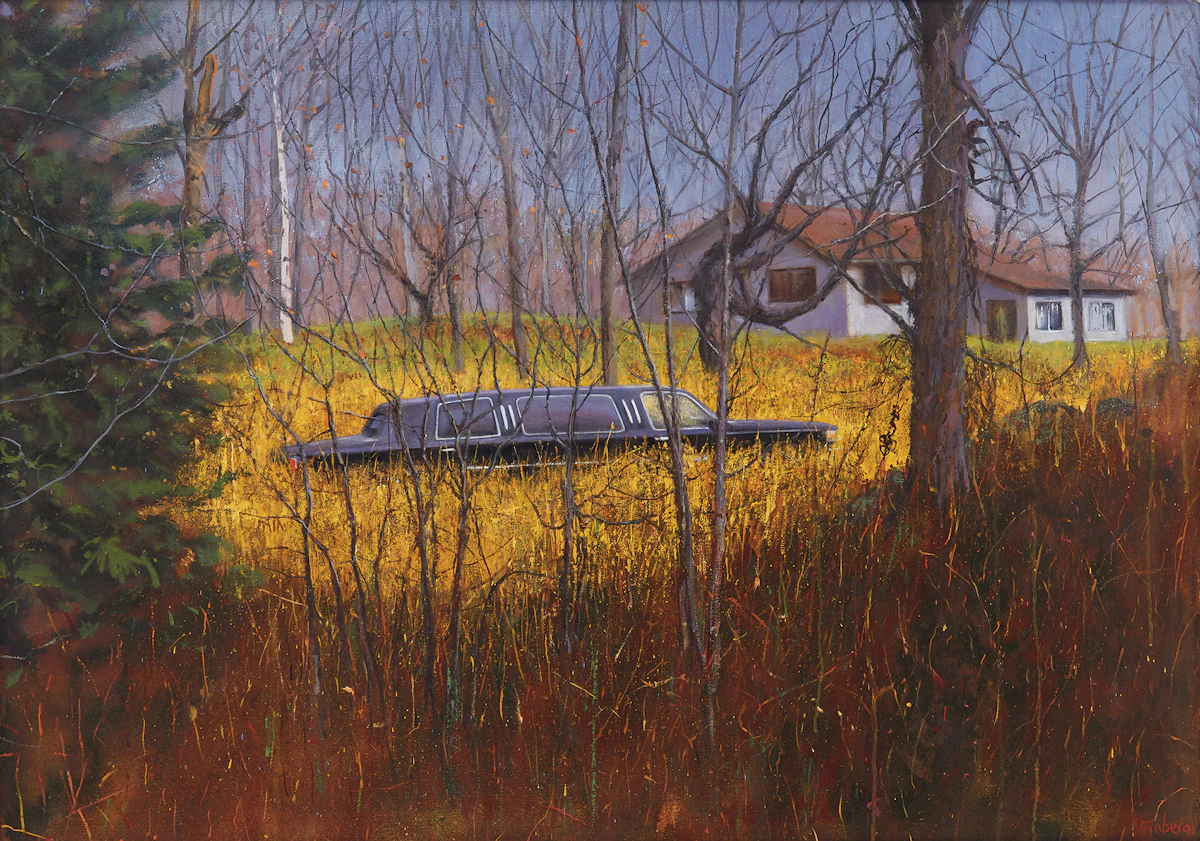 Neil Sternberg, Black Limousine, oil on canvas, 2015