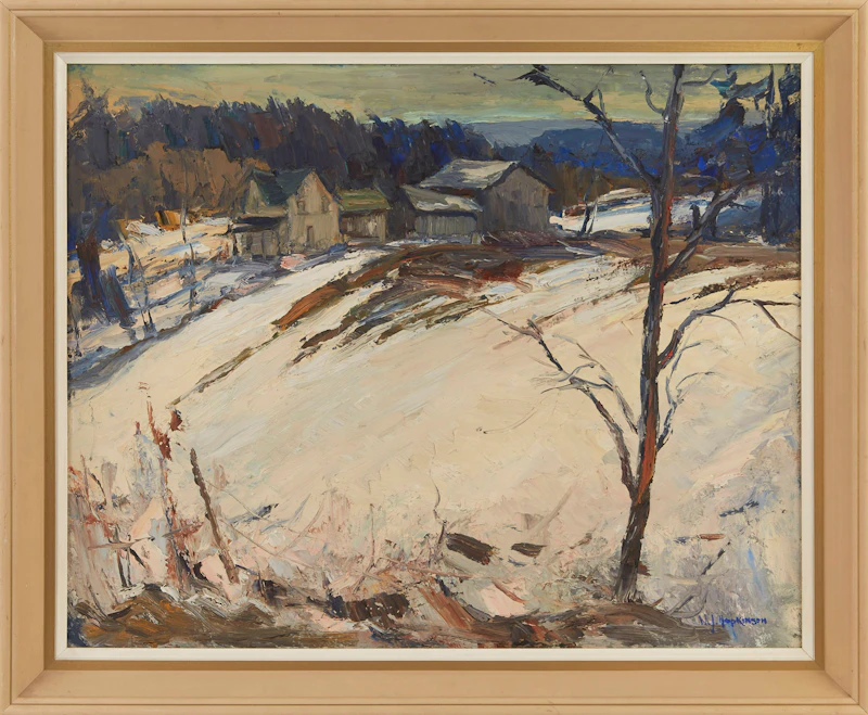 William John Hopkinson, Winter Landscape, oil on board - view 2