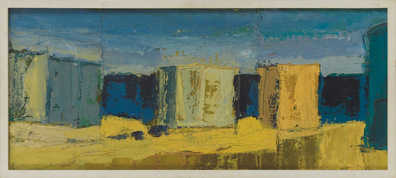 Jacques Denys Matte, Silence de mer, oil on canvas, circa 1955 - view 2
