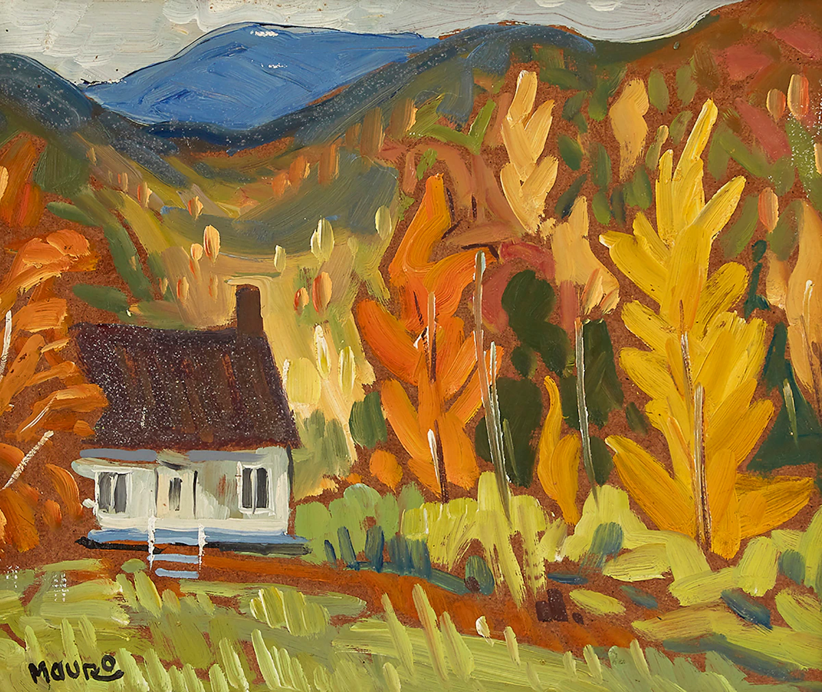 Mario Mauro, Automne, oil on board, 1979