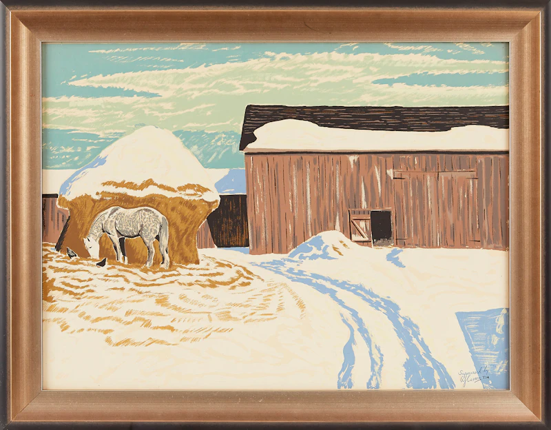 Thoreau MacDonald, Winter Morning, Sampson Matthews silkscreen - view 2