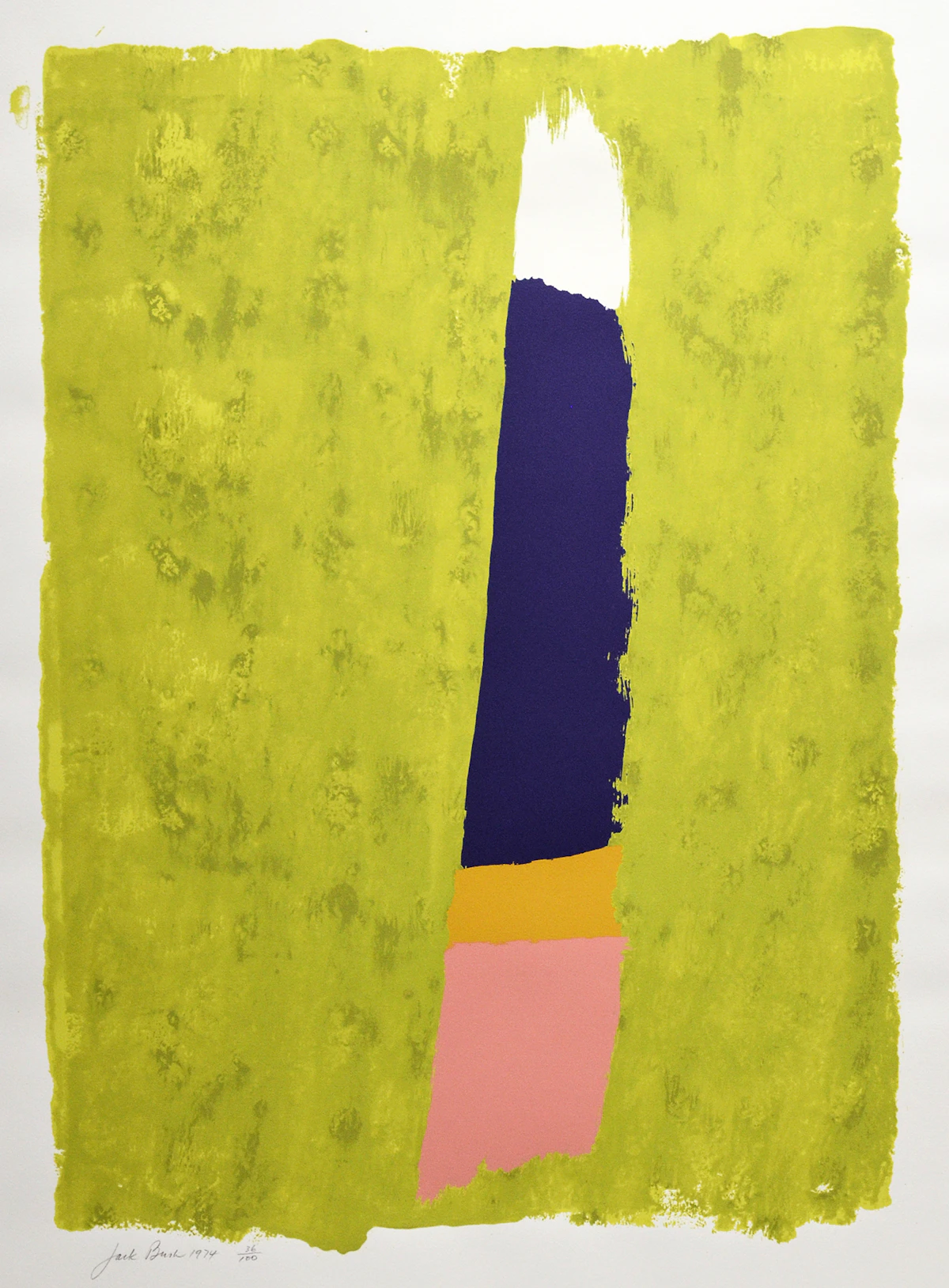 Jack Hamilton Bush, Purple Thrust, colour serigraph, 1974