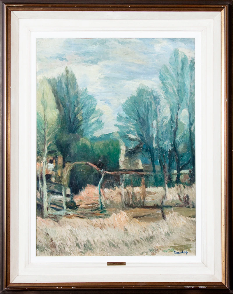 Ronald Ossory Dunlop, The Thames, Shepperton, oil on board - view 2