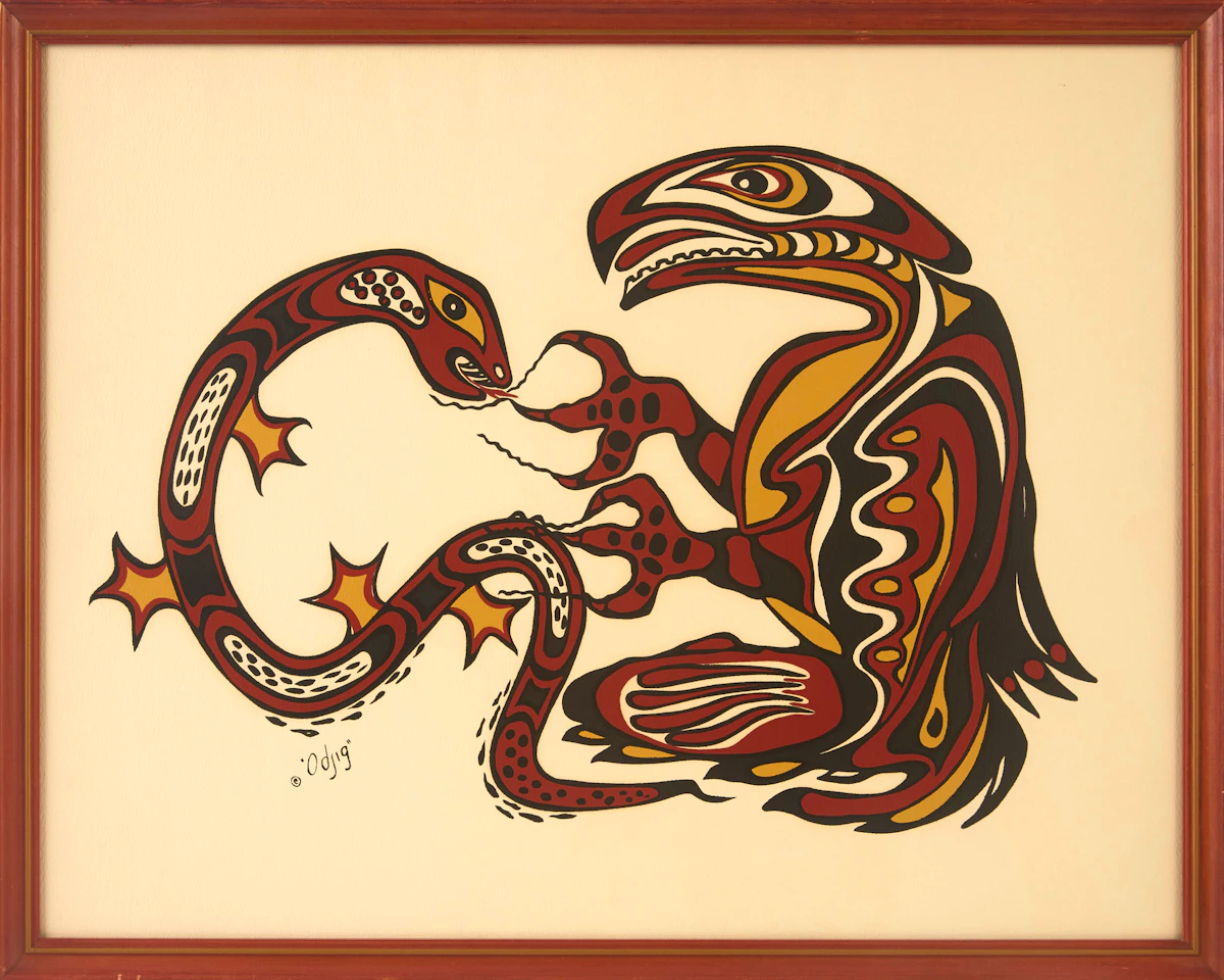 Daphne Odjig, Eternal Conflict, silkscreen
