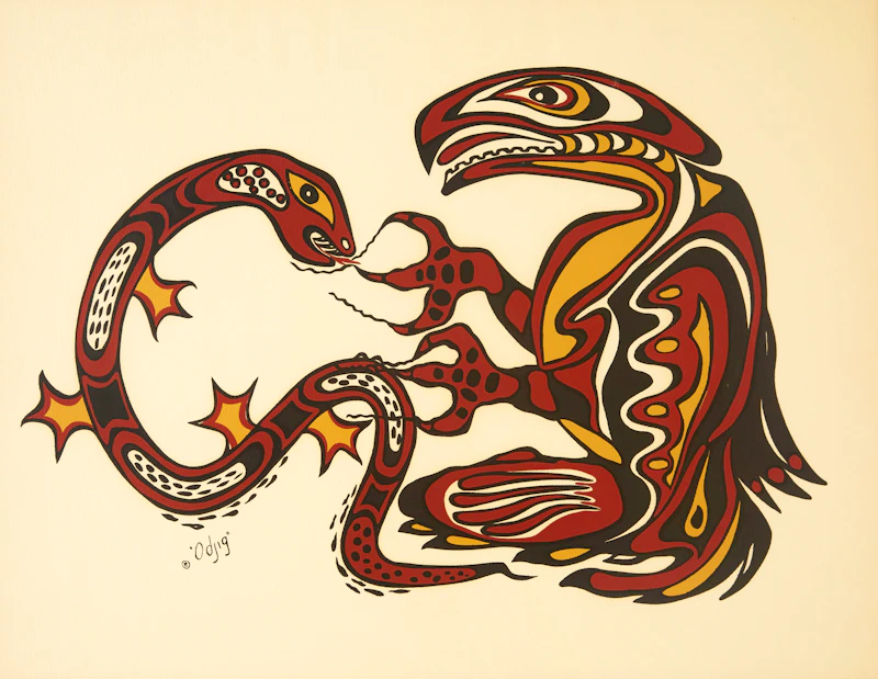 Daphne Odjig, Eternal Conflict, silkscreen - view 2