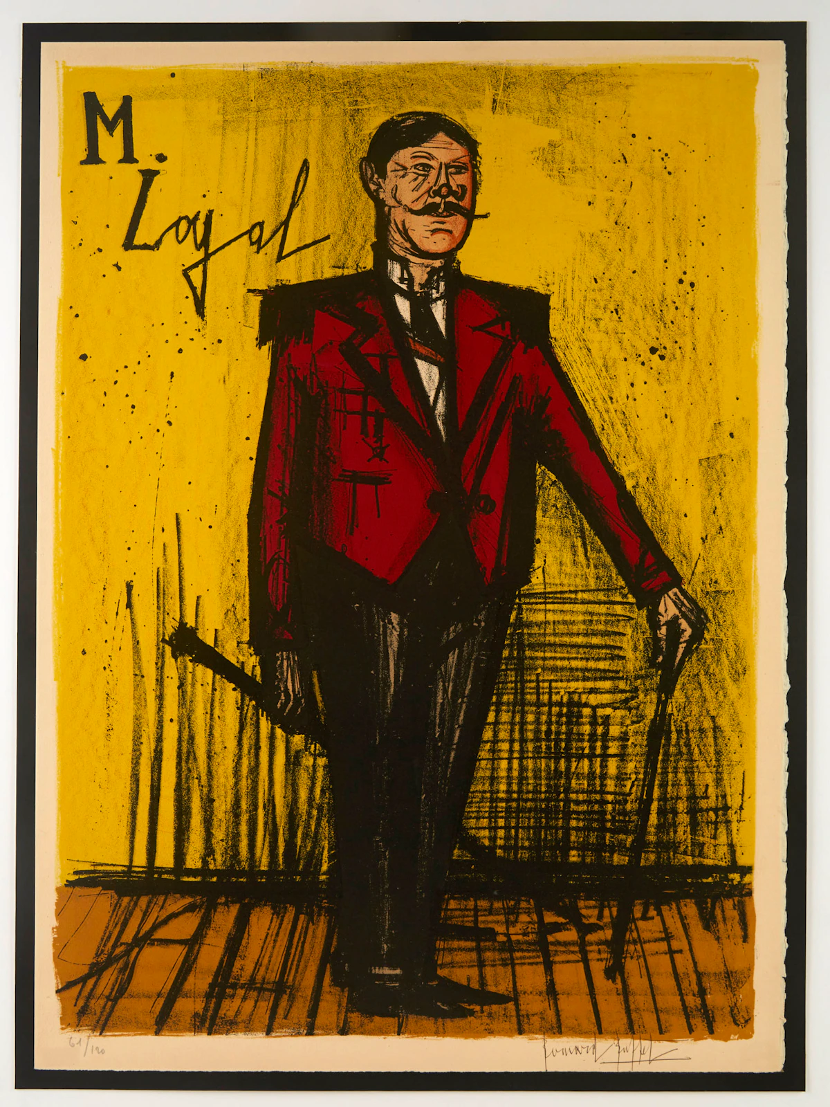 Bernard Buffet, Mon Cirque, Ringmaster (M. Loyal), colour lithograph