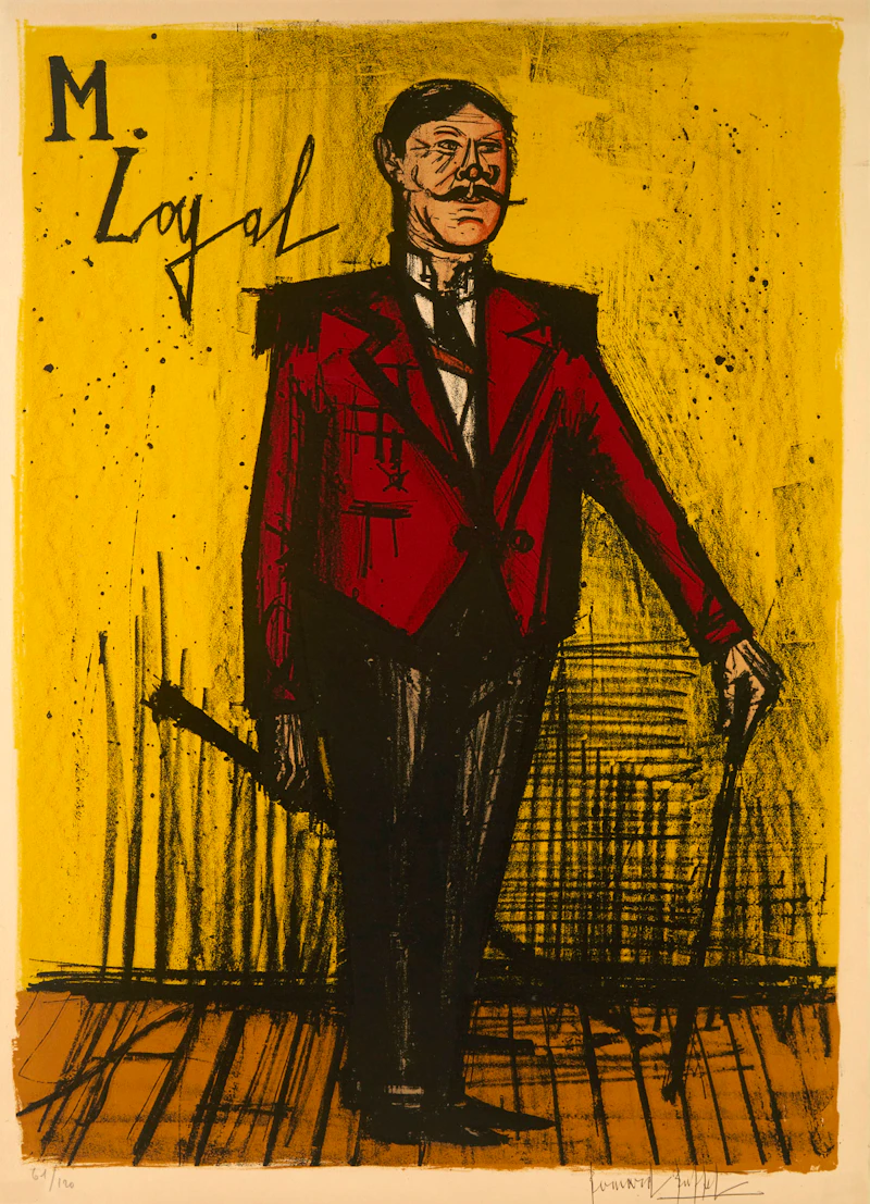 Bernard Buffet, Mon Cirque, Ringmaster (M. Loyal), colour lithograph - view 2