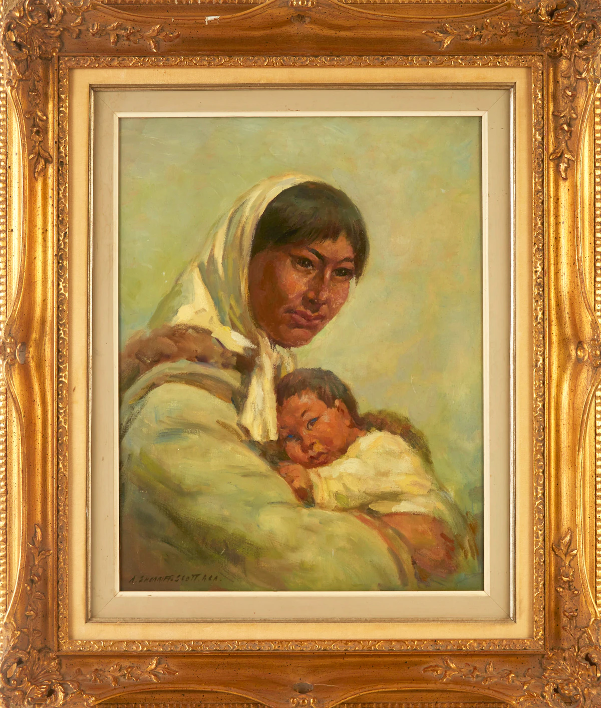 Adam Sherriff Scott, Mother and Child, oil on canvas