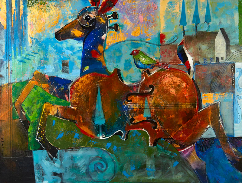 Claude Gauthier, Metamorphose, acrylic on canvas - view 2