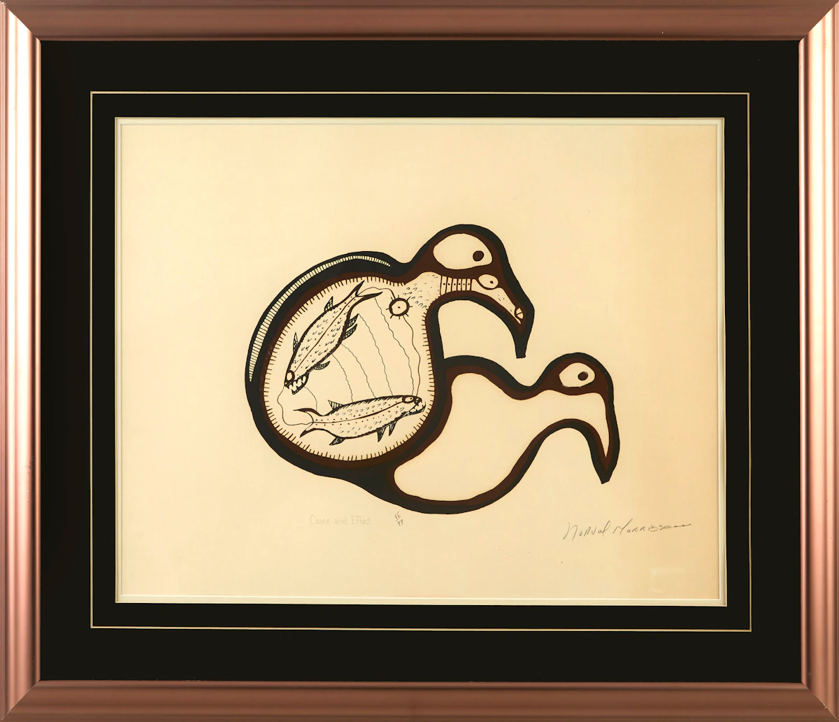 Norval Morrisseau, Cause and Effect, silkscreen