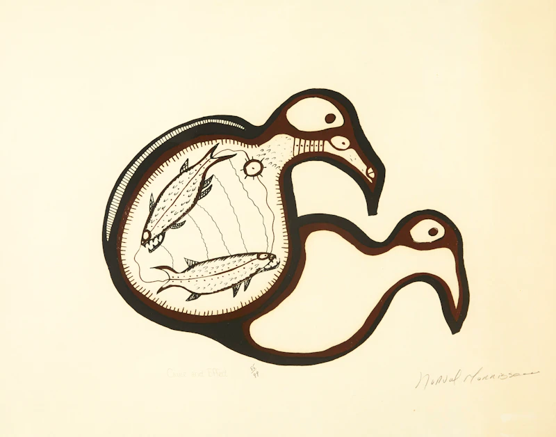 Norval Morrisseau, Cause and Effect, silkscreen - view 2