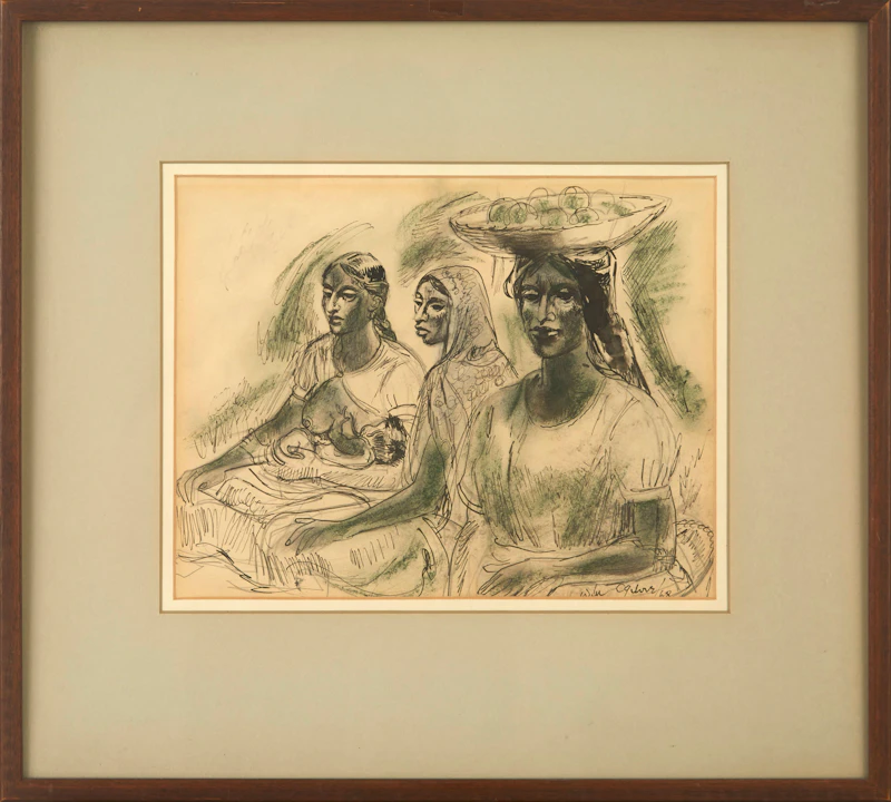William Abernethy Ogilvie, Women of Oaxaca, Mexico (Oaxa Market)