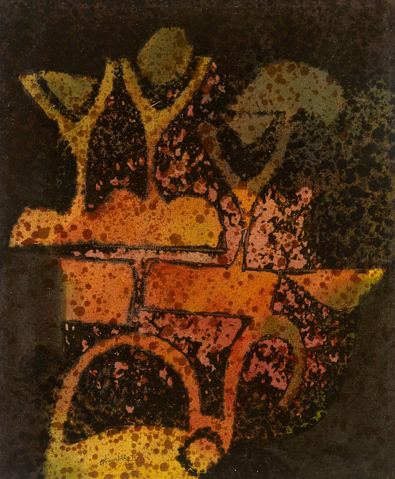Gérard Tremblay, L’Envol Des Signes, oil on canvas, 1970 - view 2