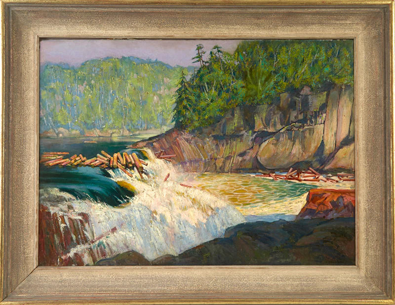 Log Drive, 1921 by Auguste Bleser Jr.