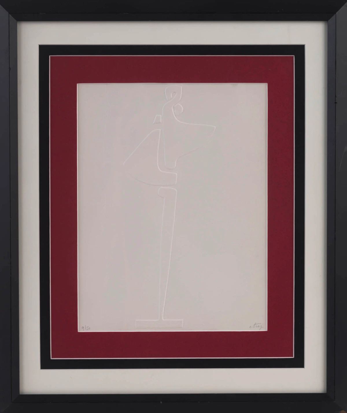 Sorel Etrog, Study for Sculpture, embossed print
