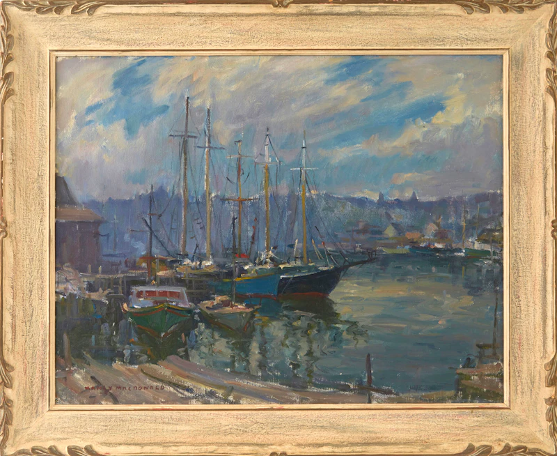 Boats Docked at the Harbour by Manly Edward MacDonald