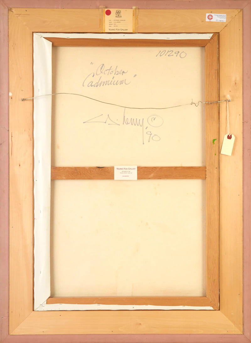 Christopher Allen Henry, October Cadimum, oil on canvas, 1990 - view 3