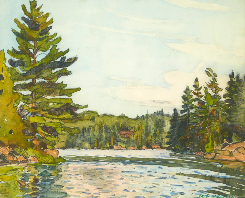 Bernice Fenwick Martin, Muskoka River, Near Bracebridge, graphite and watercolour on paper - view 2