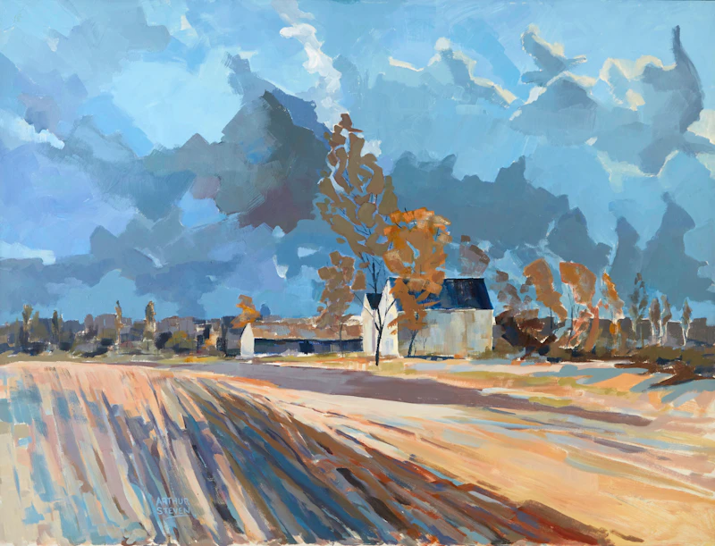 Arthur Steven, November Farm, oil on canvas - view 2