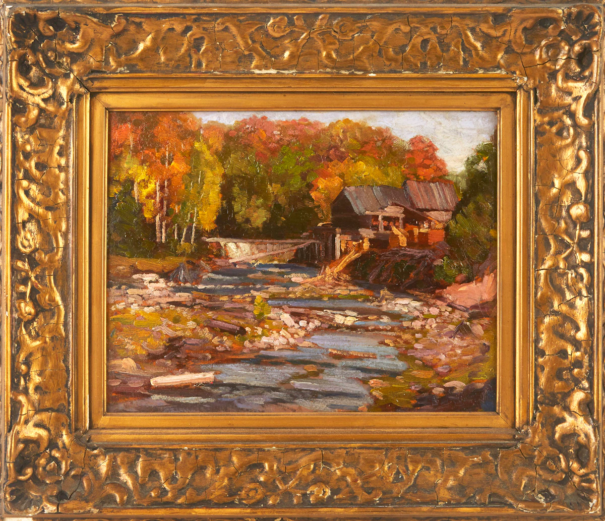 Herbert Sidney Palmer, The Shingle Mill, Eugenia, Ontario, oil on board