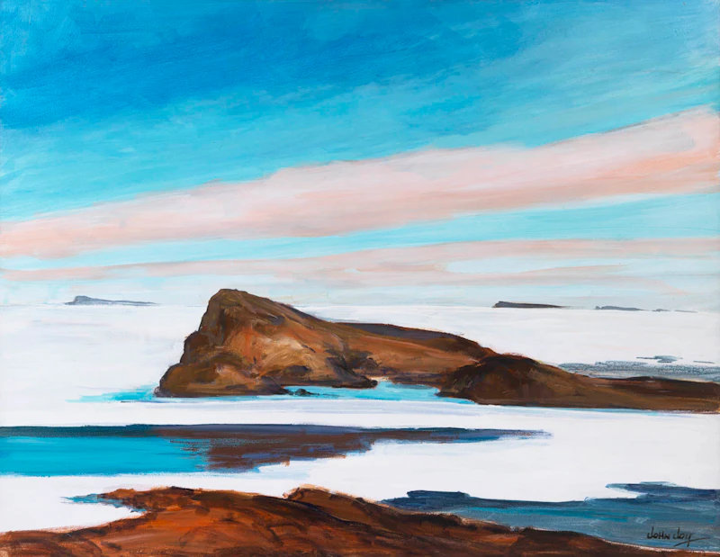 John Joy, Arctic Landscape, acrylic on board - view 2