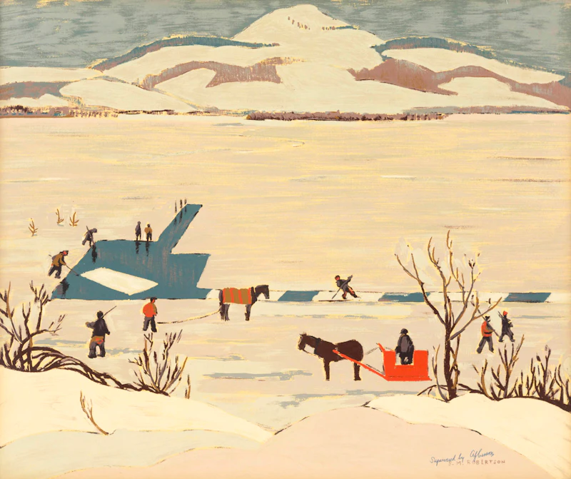 Unknown Artist, Ice Cutting, sampson-matthews silkscreen, circa 1947-1953 - view 2