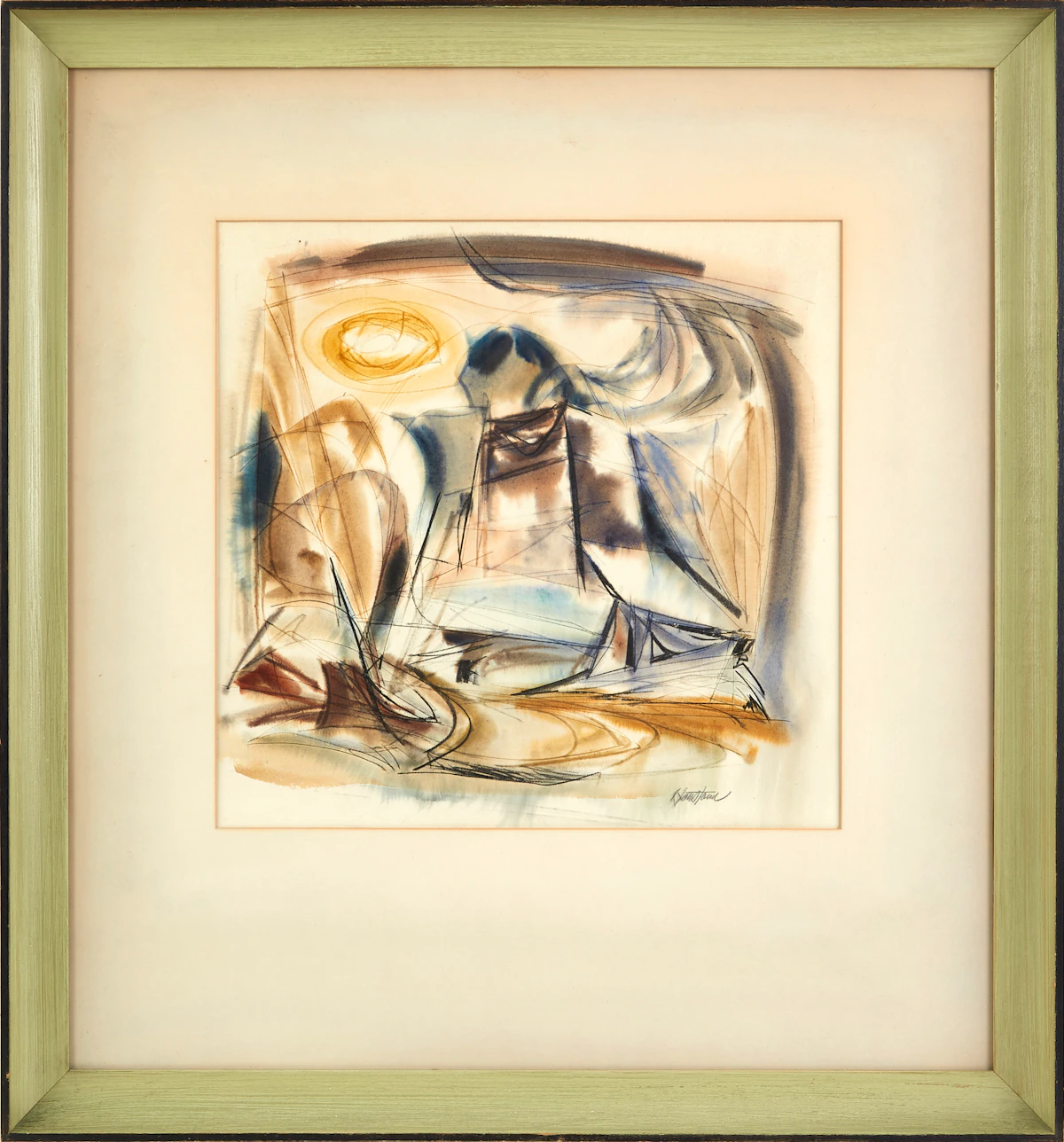 Donald Mackay Houstoun, Abstract, watercolour