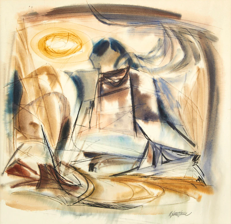 Donald Mackay Houstoun, Abstract, watercolour - view 2