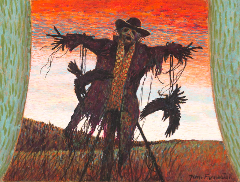 Thomas de Vany Forrestall, “The Field Watchman”; “Woodpile and Crows”; Bird Carcass , three egg temperas on panel - view 2