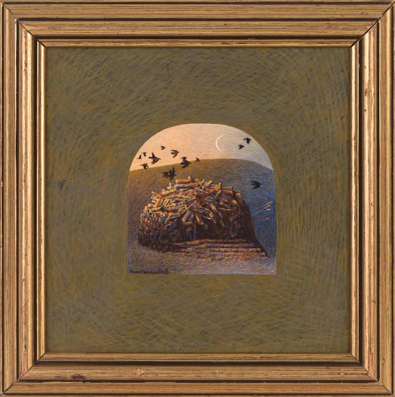 Thomas de Vany Forrestall, “The Field Watchman”; “Woodpile and Crows”; Bird Carcass , three egg temperas on panel - view 4