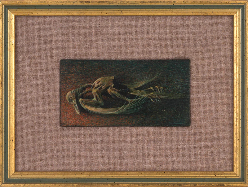 Thomas de Vany Forrestall, “The Field Watchman”; “Woodpile and Crows”; Bird Carcass , three egg temperas on panel - view 7