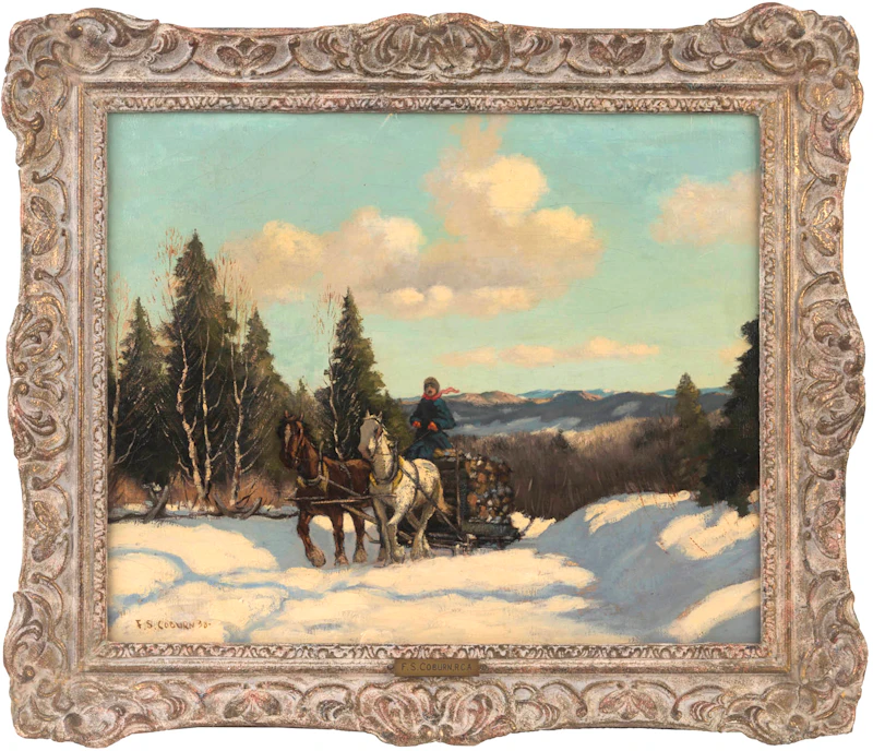 Canadian School, Winter Sleighing Scene
