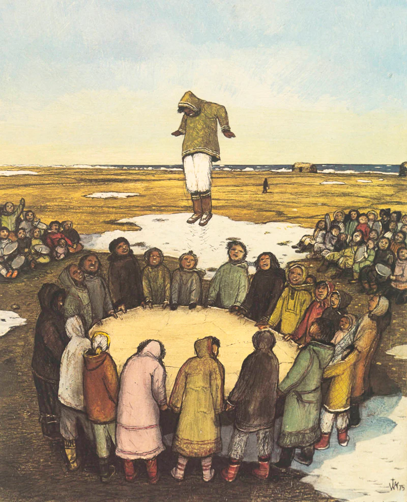 William Kurelek, Sky Tossing, colour lithograph - view 2
