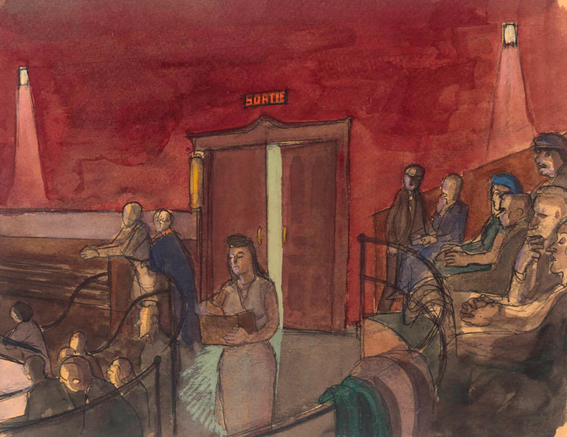 Philip Henry Howard Surrey, Le Theatre Canadien, mixed media on paper - view 2
