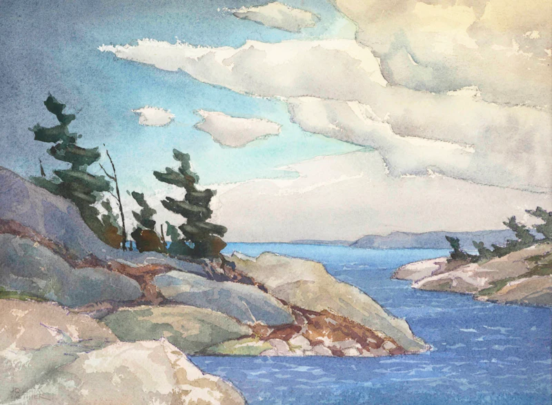 Joachim George Gauthier, Georgian Bay Shore, watercolour - view 2