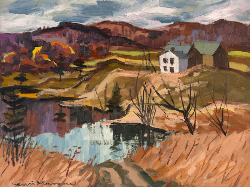 Henri Leopold Masson, La Lievre River, November, oil on board - view 2