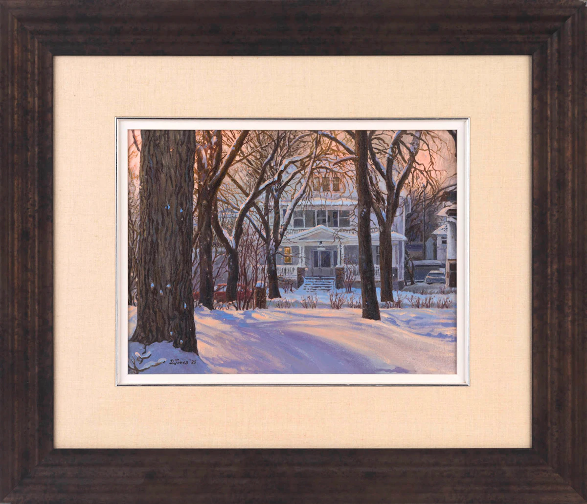 Daryl Jones, Wilmot Street, Winnipeg (Brian’s House), oil on canvas board, 1983