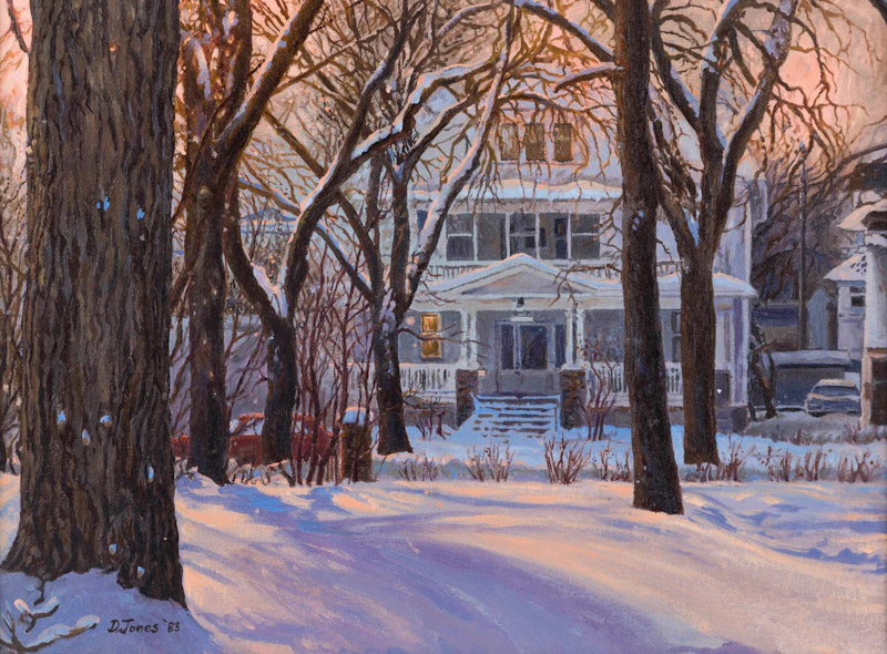 Daryl Jones, Wilmot Street, Winnipeg (Brian’s House), oil on canvas board, 1983 - view 2