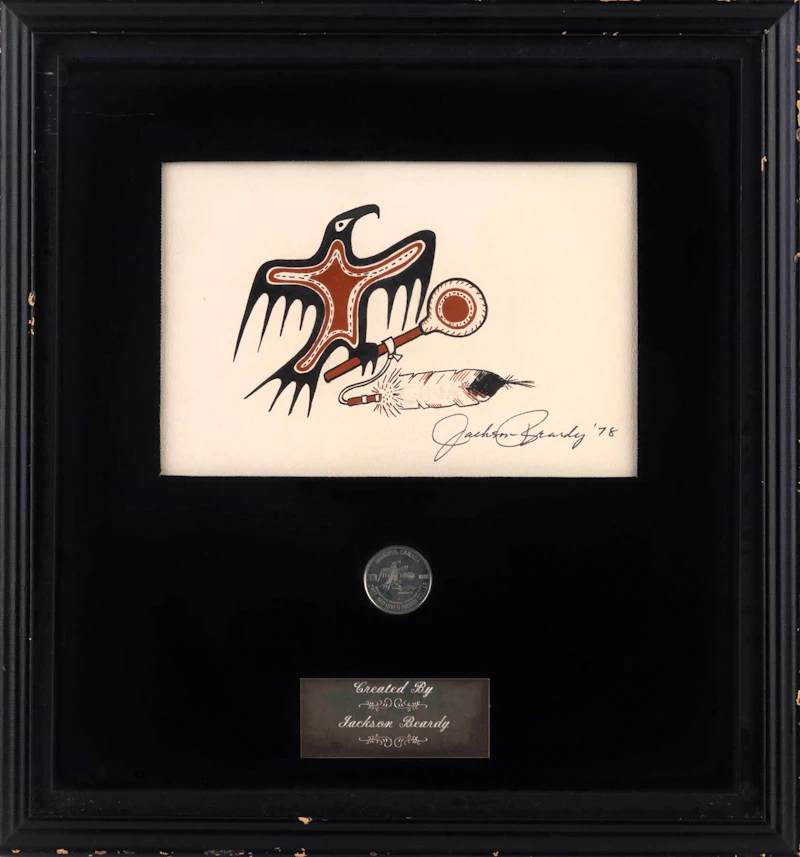 Design for Cree-Red River Indian Dollar by Jackson Beardy