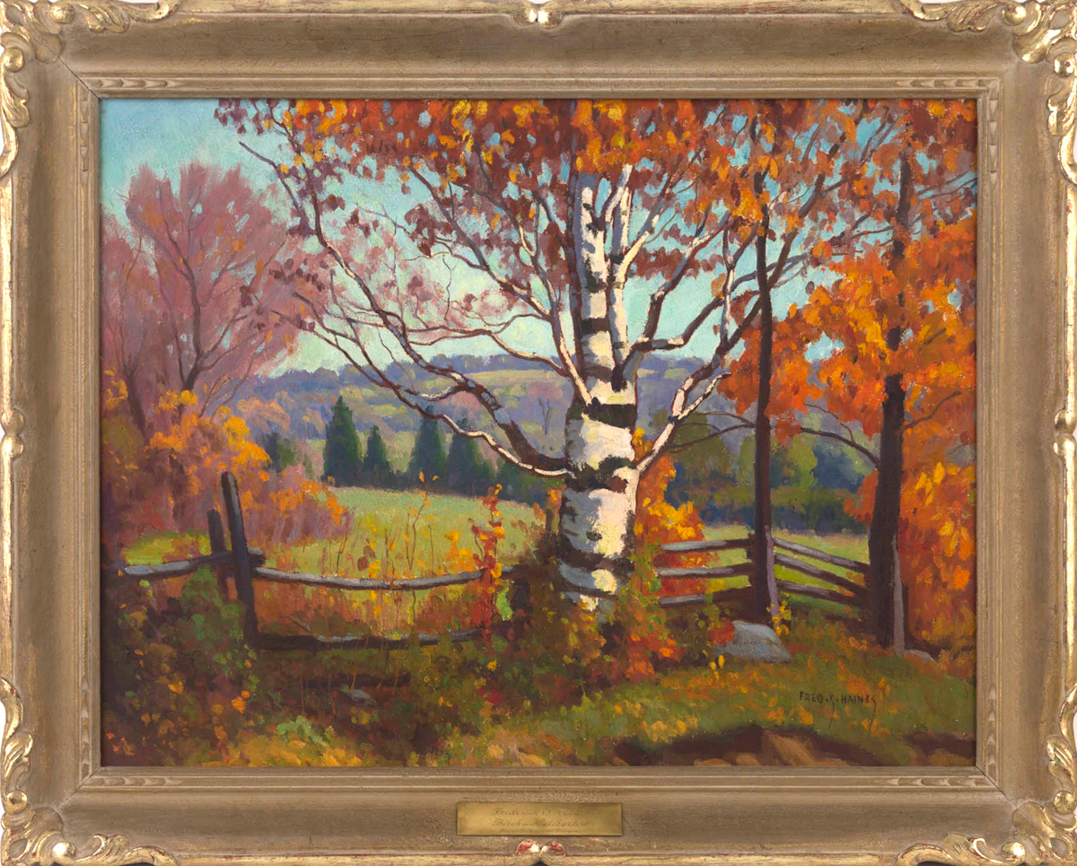 Frederick Stanley Haines, Birch Haliburton, Between Haliburton and Wilberforce, oil on masonite