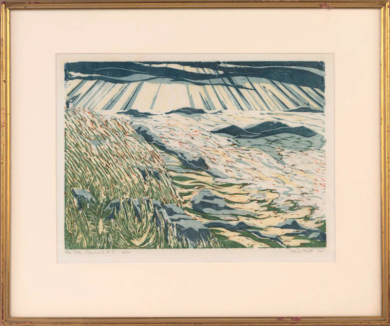 Claire  Pratt, Ebb Tide, Stonehurst, NS, colour woodcut - view 1