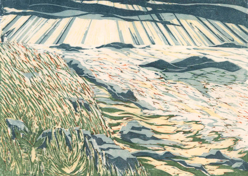 Claire  Pratt, Ebb Tide, Stonehurst, NS, colour woodcut - view 2