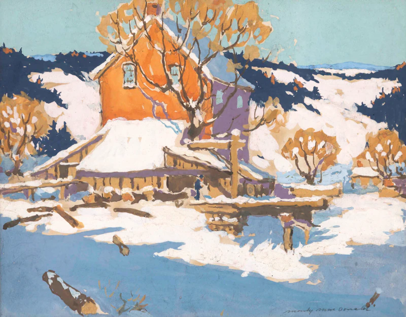 Manly Edward MacDonald, Lumber Mill, gouache - view 2