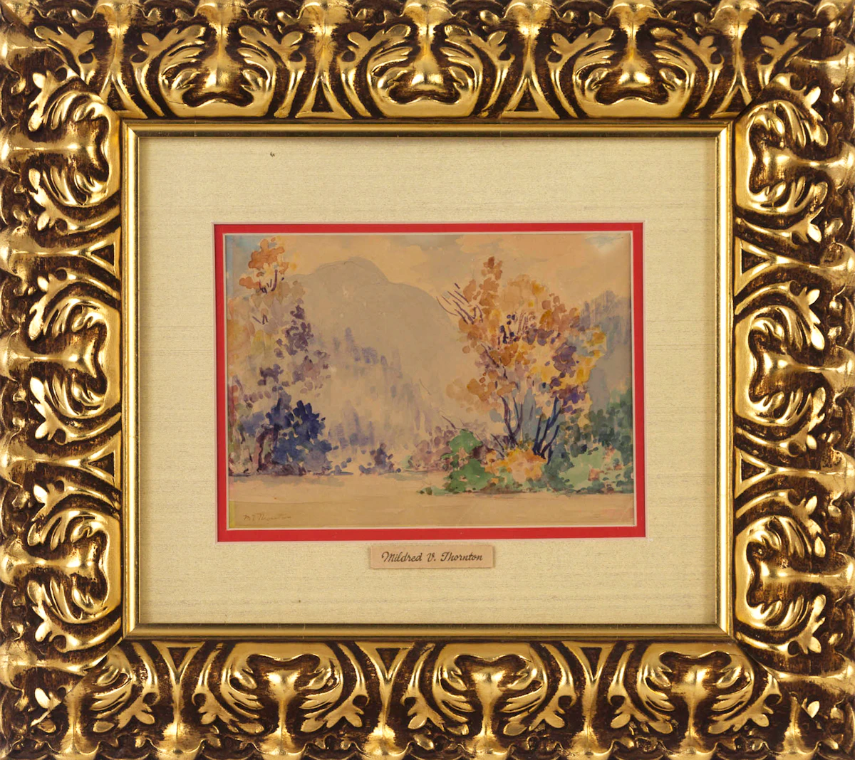 Mildred Valley Thornton, Two mountainscapes, pair of watercolours