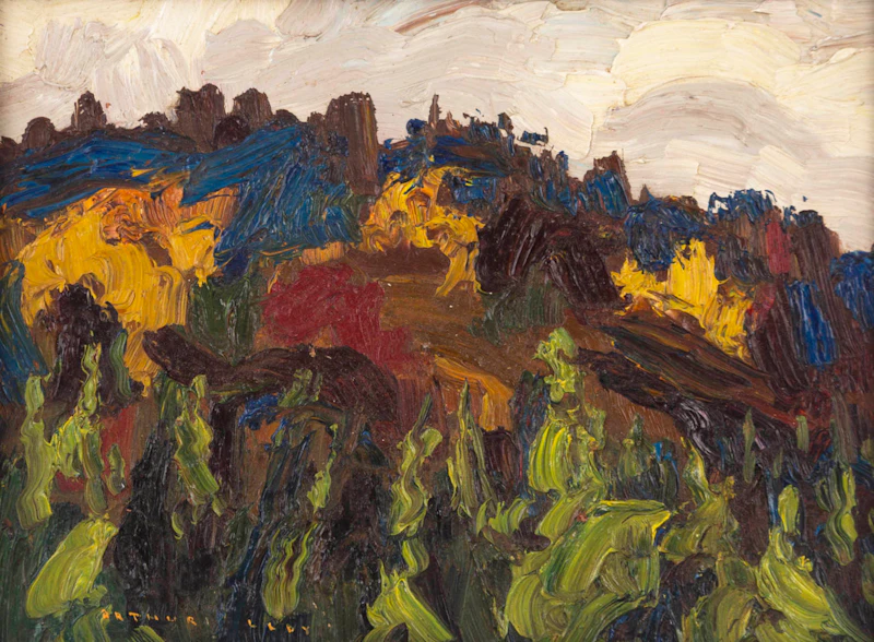 Arthur Lloy, Hillside Study, oil on board, 1965 - view 2
