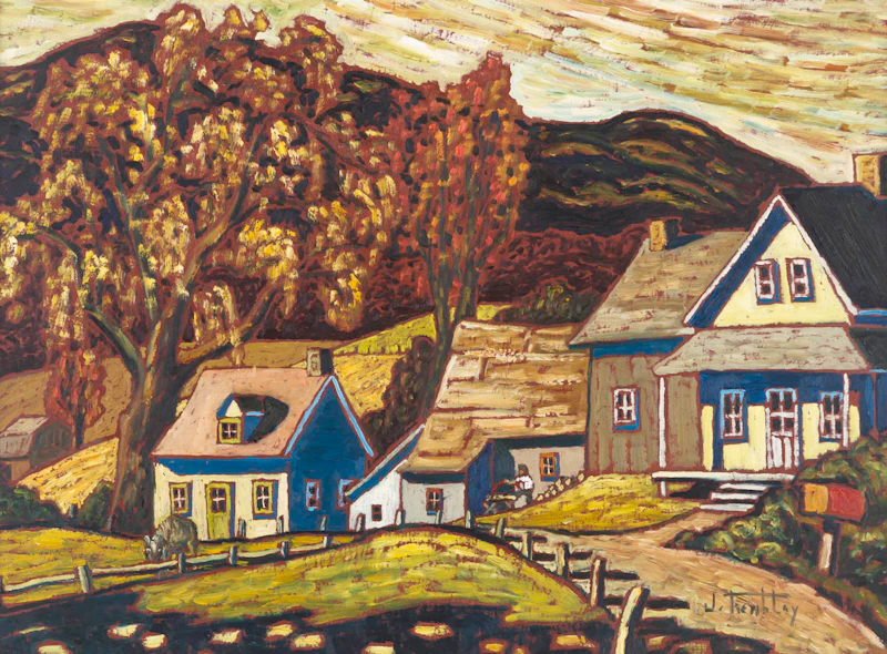 Jacques Tremblay, L’Automne, Ste. Adele, oil on board - view 2